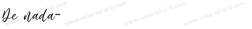 De nada字体转换